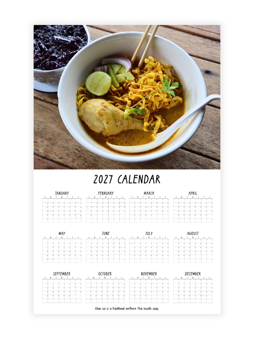 Chiang Mai Photography 2027 Wall Calendar - Wholesale