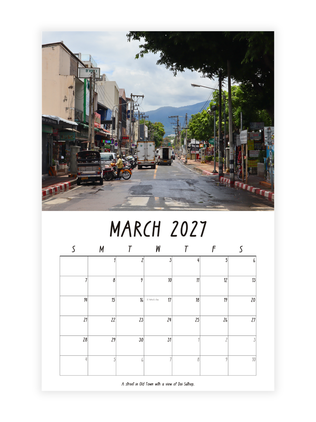 Chiang Mai Photography 2027 Wall Calendar - Wholesale