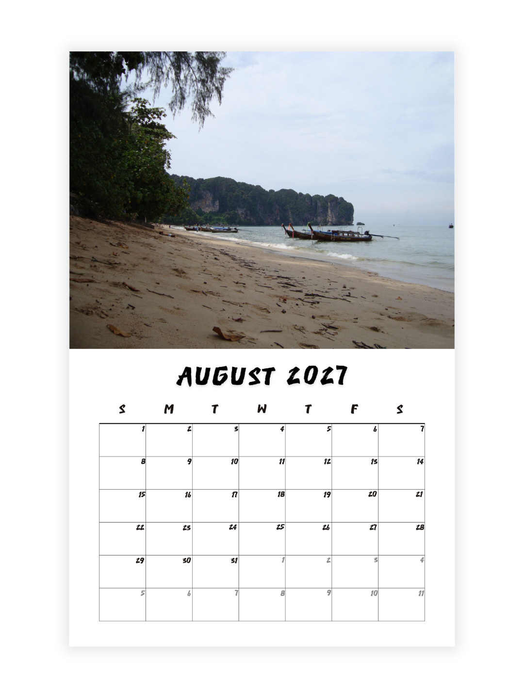 Krabi Photography 2027 Wall Calendar - Wholesale