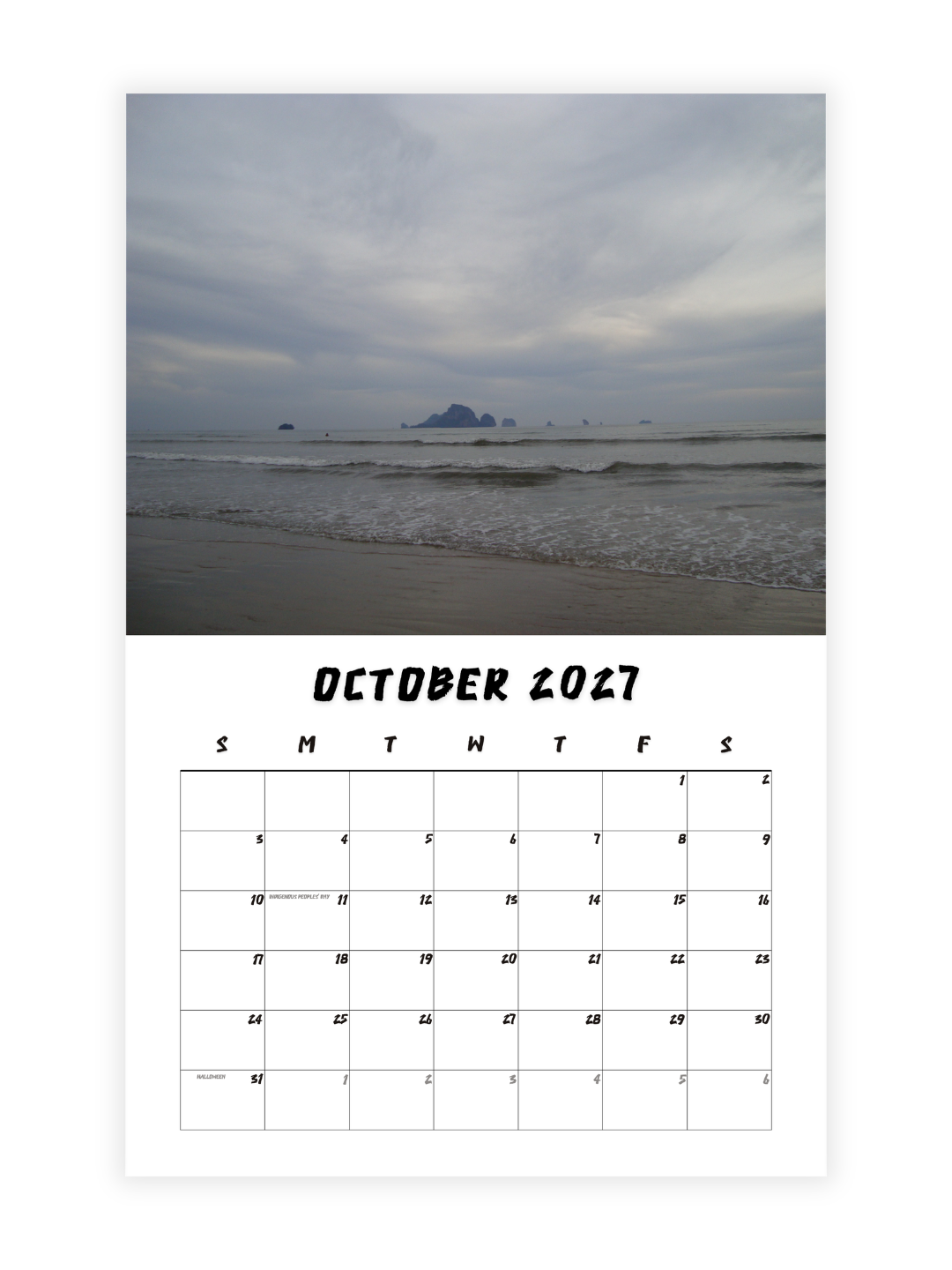 Krabi Photography 2027 Wall Calendar - Wholesale