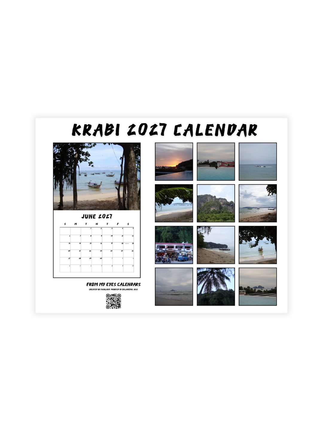 Krabi Photography 2027 Wall Calendar - Wholesale