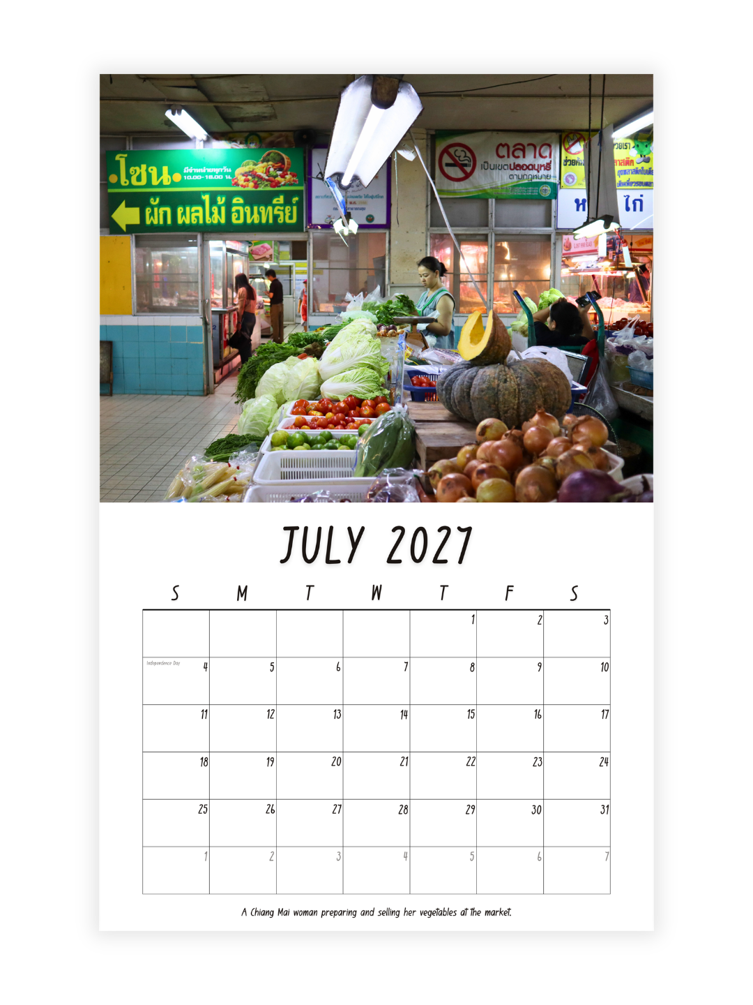 Chiang Mai Photography 2027 Wall Calendar - Wholesale