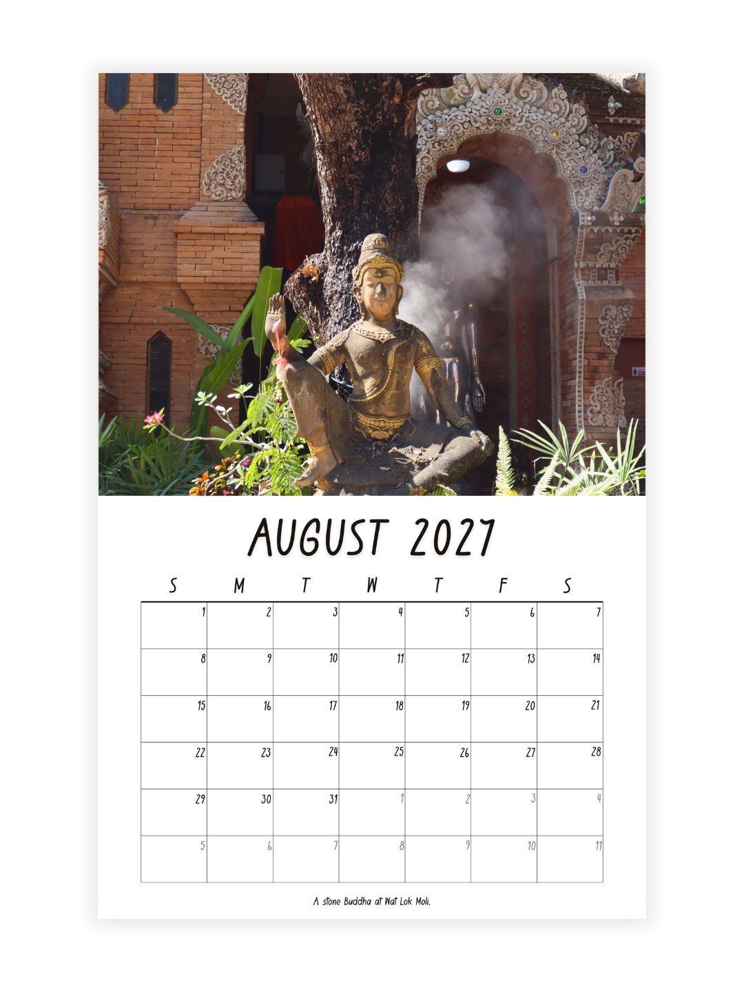 Chiang Mai Photography 2027 Wall Calendar - Wholesale