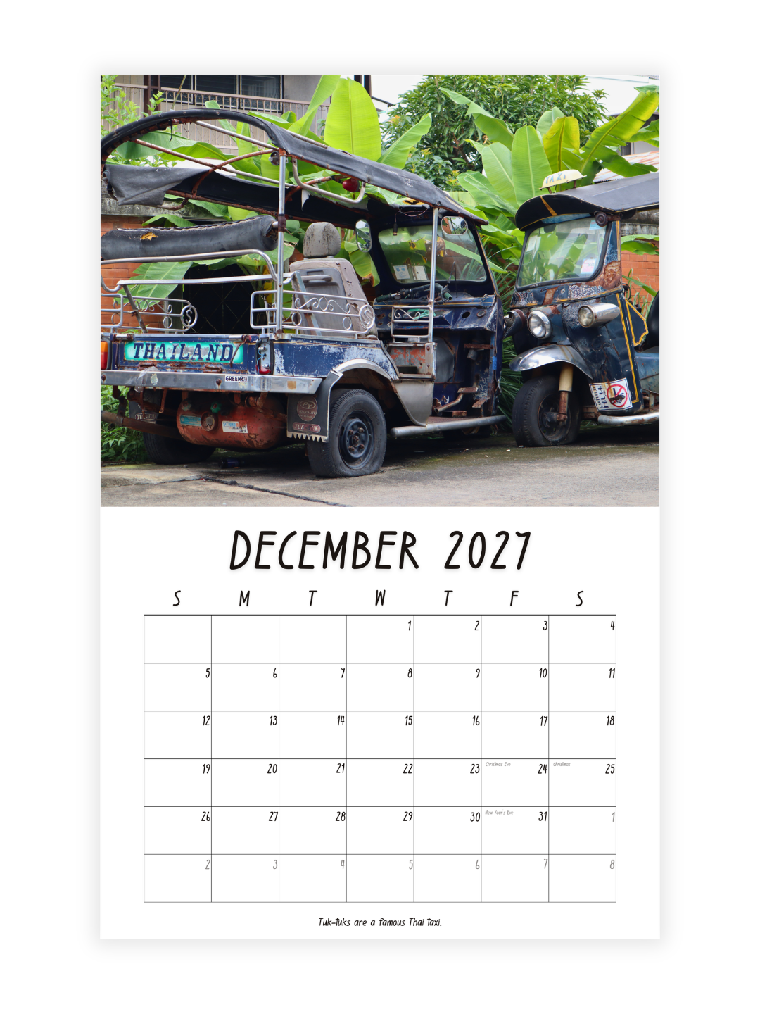 Chiang Mai Photography 2027 Wall Calendar - Wholesale