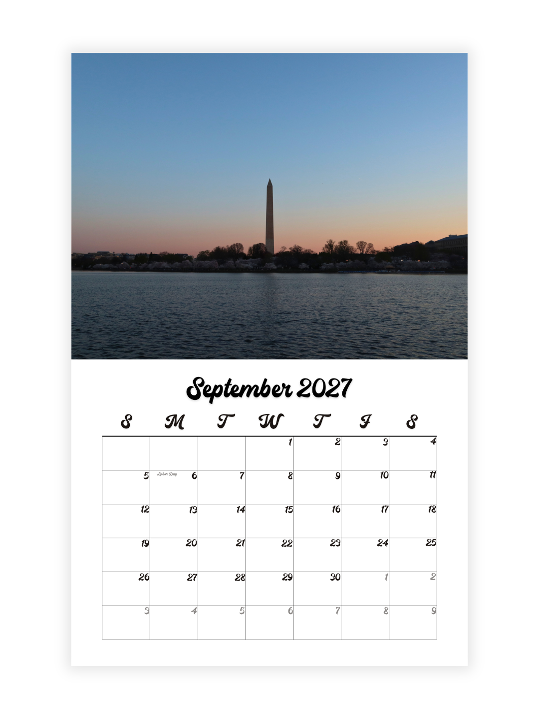 Washington D.C. Cherry Blossoms Photography 2027 Wall Calendar - Wholesale