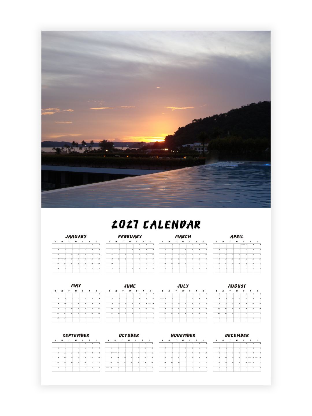 Krabi Photography 2027 Wall Calendar - Wholesale