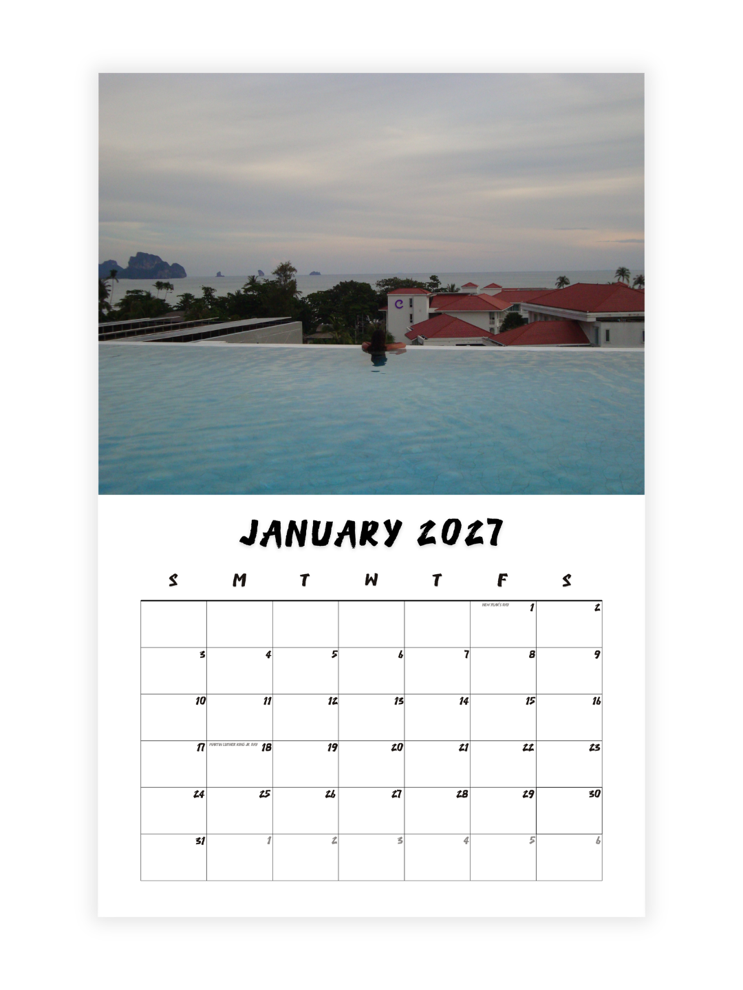 Krabi Photography 2027 Wall Calendar - Wholesale